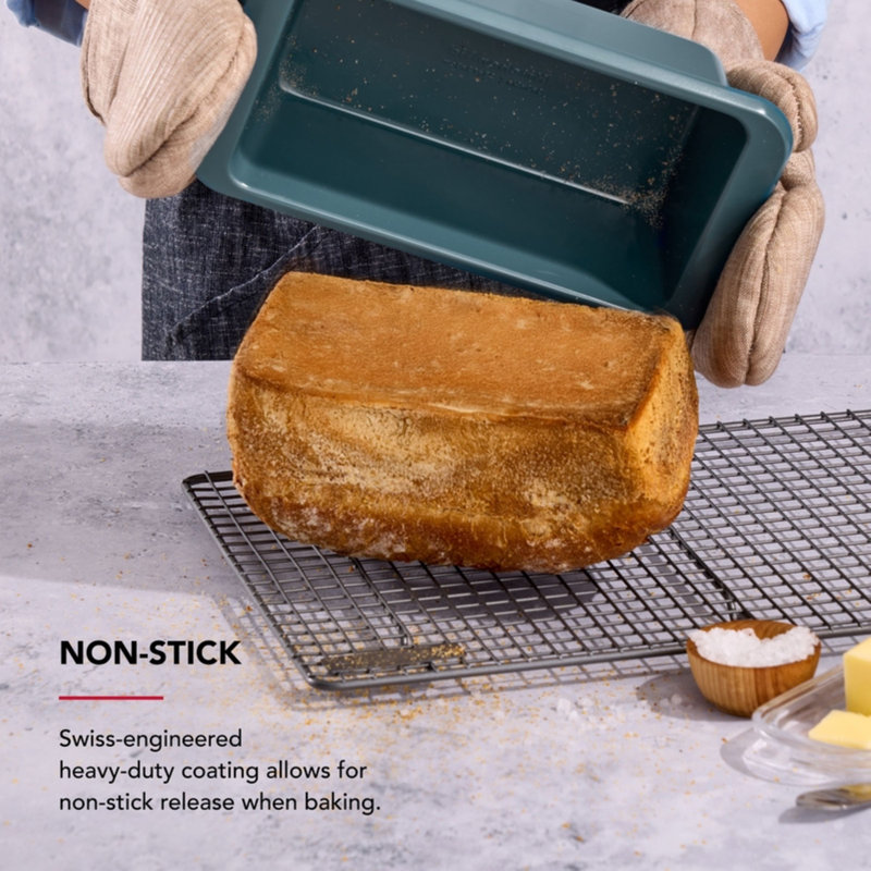 9X5in Nonstick Aluminized Steel Loaf Pan, Pistachio, Agave