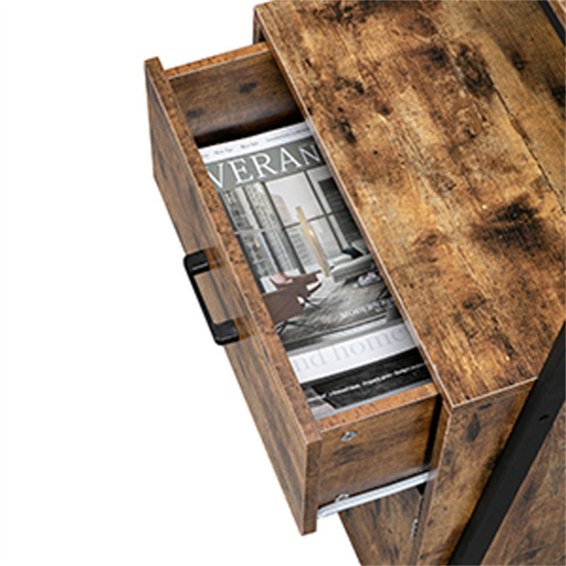 Bibliothèque Elazar à 4 niveaux, bibliothèque haute avec 1 tiroir et 1 armoire de rangement
