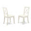 Cet ensemble de salle à manger 5 pièces comprend une table ronde et 4 chaises de cuisine en similicuir de 42 po x 42 po, blanc lin-39513326-39513320-39513322