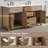 Tremolo 60" Double Bathroom Vanity With Engineered Marble Top-927486089