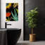 Art floral noir contemporain abstrait noir audacieux 3-1654488068