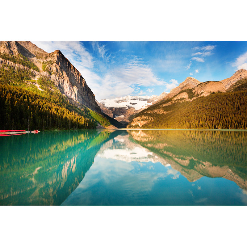 Lake Louise Morning by YinYang - Wrapped Canvas Print, 20cm H x 30cm W x 3.8cm D