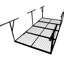 Support de plafond de garage robuste de 4 pi x 8 pi, capacité de charge de 600 lb, abattant réglable de 22 po à 40 po, noir, maximisant le rangement, capacité de rangement au sol, réglable, rangeant les articles verticalement, espace
