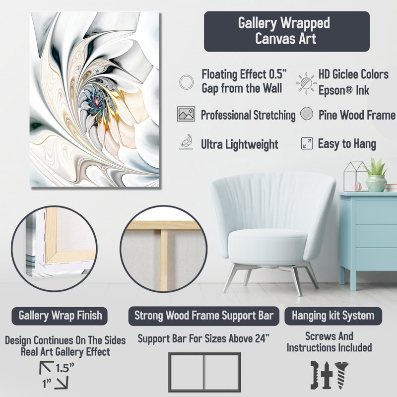 Pink And Gray Cherry Blossom Charm On Canvas Print - Blossom Canvas Print Blossom Tree wall art print, 24" H x 32" W x 1" D