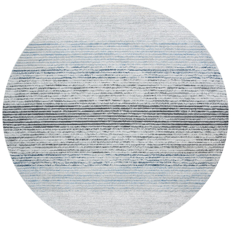 Tapis à rayures Breslin Performance, Circulaire 6 pi 7 po x 6 pi 7 po