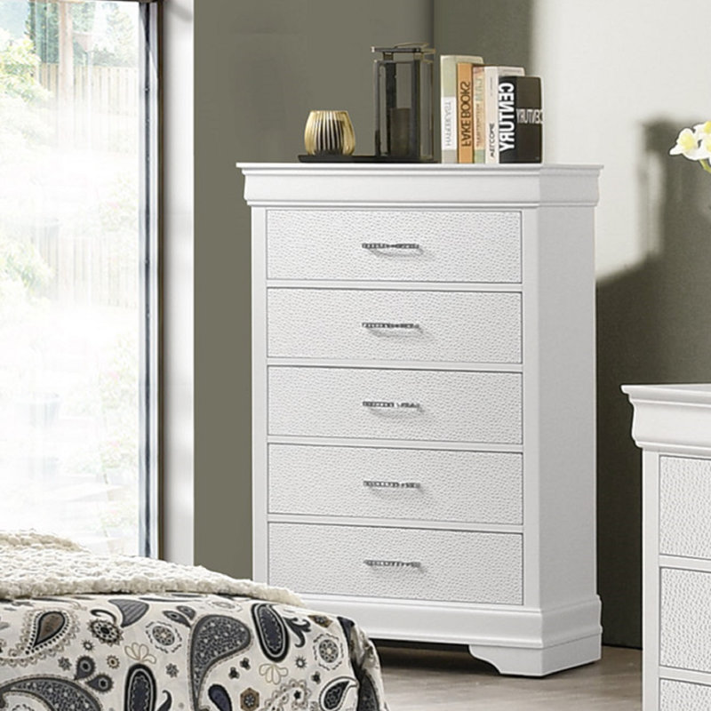Mobilier de chambre à coucher à 5 tiroirs avec commode haute moderne 1Pc