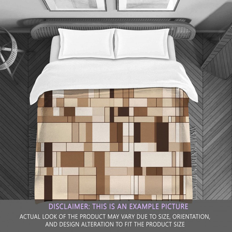 Gunnels Mondrian Geometric Geometric Shapes Comforter, King