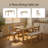 Meryl Rustic Modern Wooden 6-Piece Dining Set with Upholstered Chairs and Bench