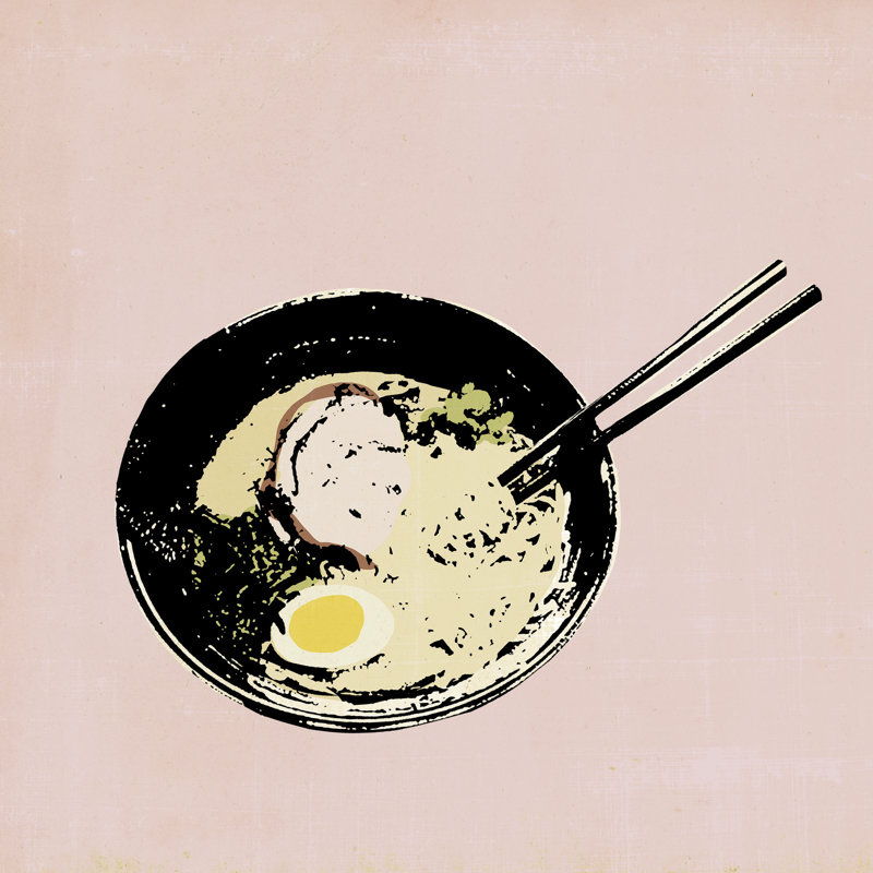 Ramen Bar II by Annie Warren - Wrapped Canvas Print, 91cm H x 91cm W x 3.8cm D