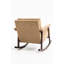 Fauteuil à bascule de lecture Mid-Century moderne, revêtu de velours, couleur principale kaki, capacité maximale de 250 lb, fauteuil d'installation facile à assembler, assemblage simple