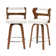 Swivel Upholstered Counter & Barstool With Wood Frame