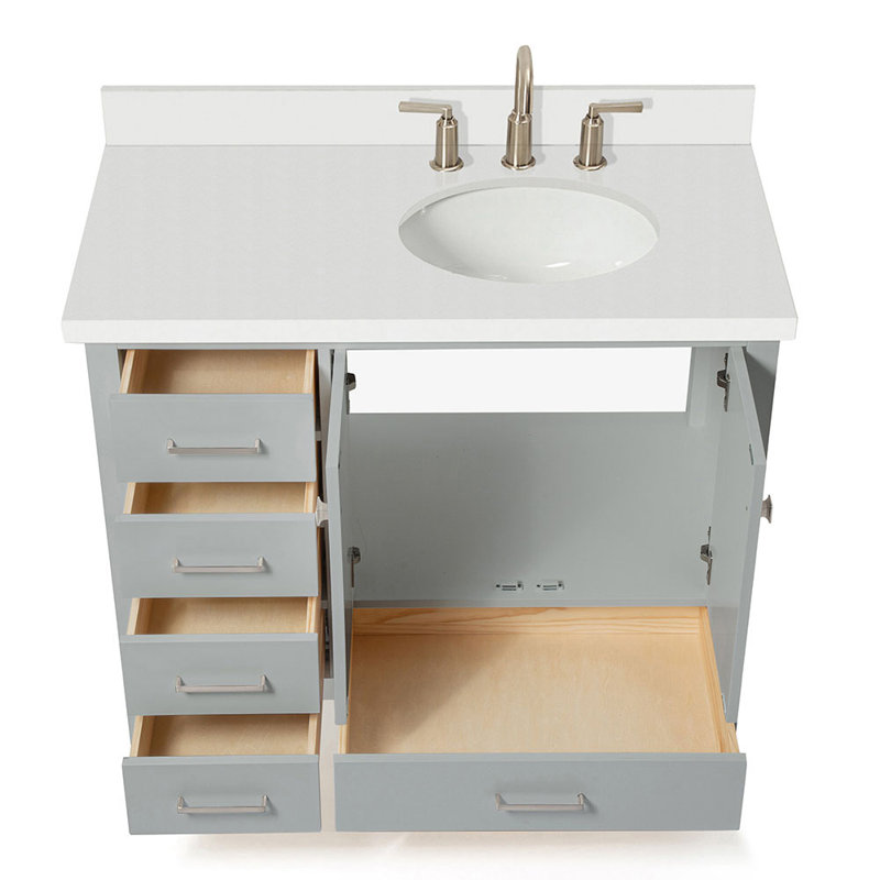 Ensemble de meuble-lavabo simple 43 po Cambridge, Gris