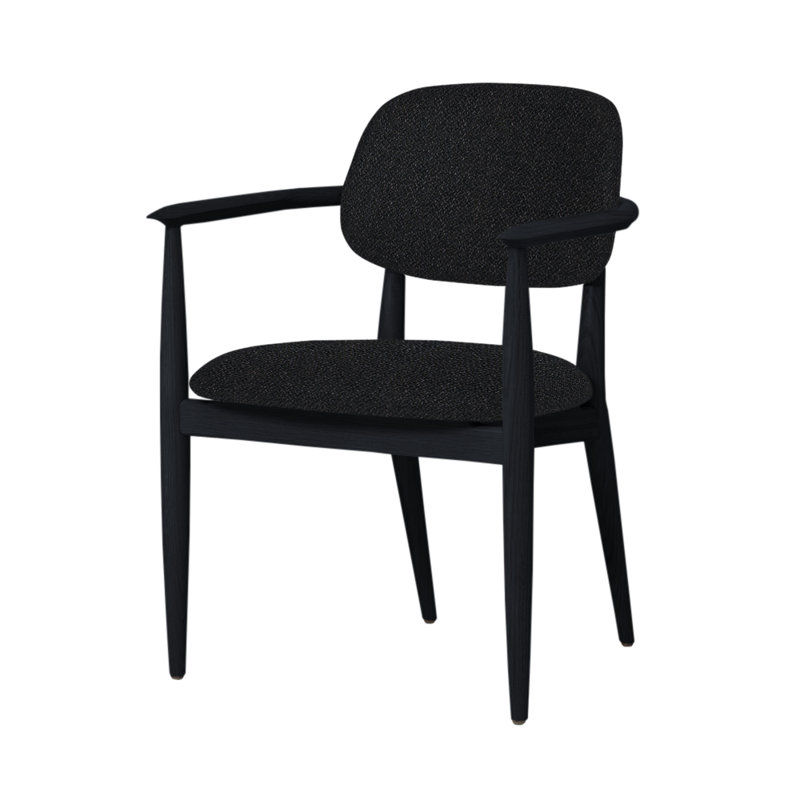 Chaise Slow de Space Copenhagen, Chêne noir, Manhattan 801