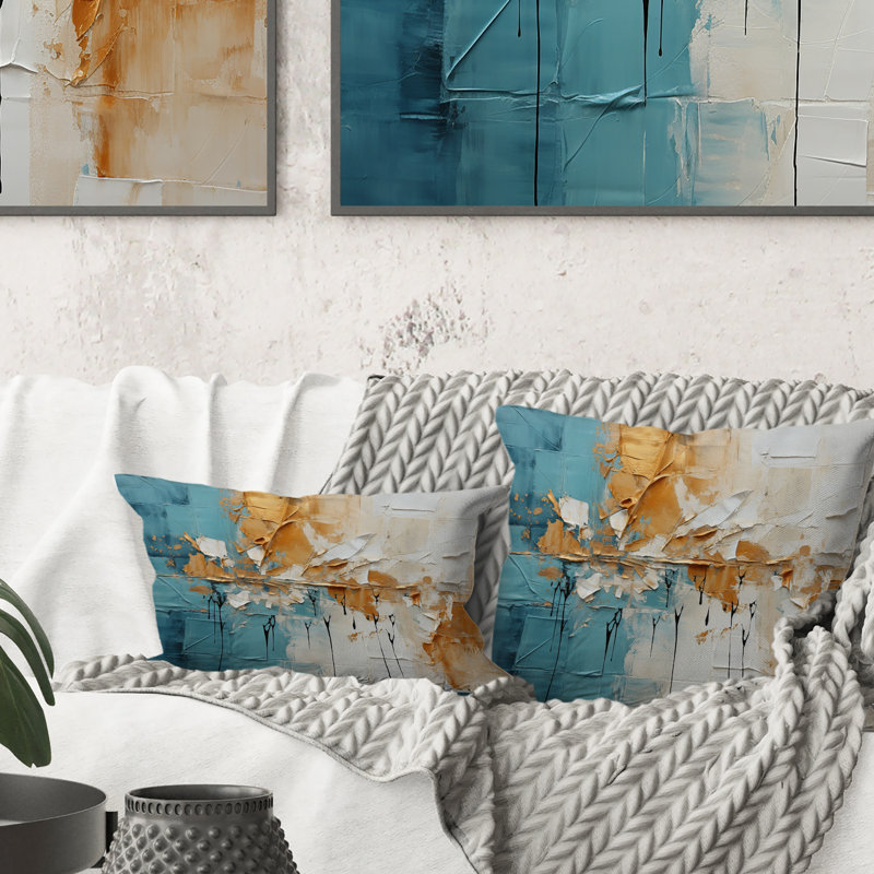 Coussin Transcendent Textures I - Abstract Collages