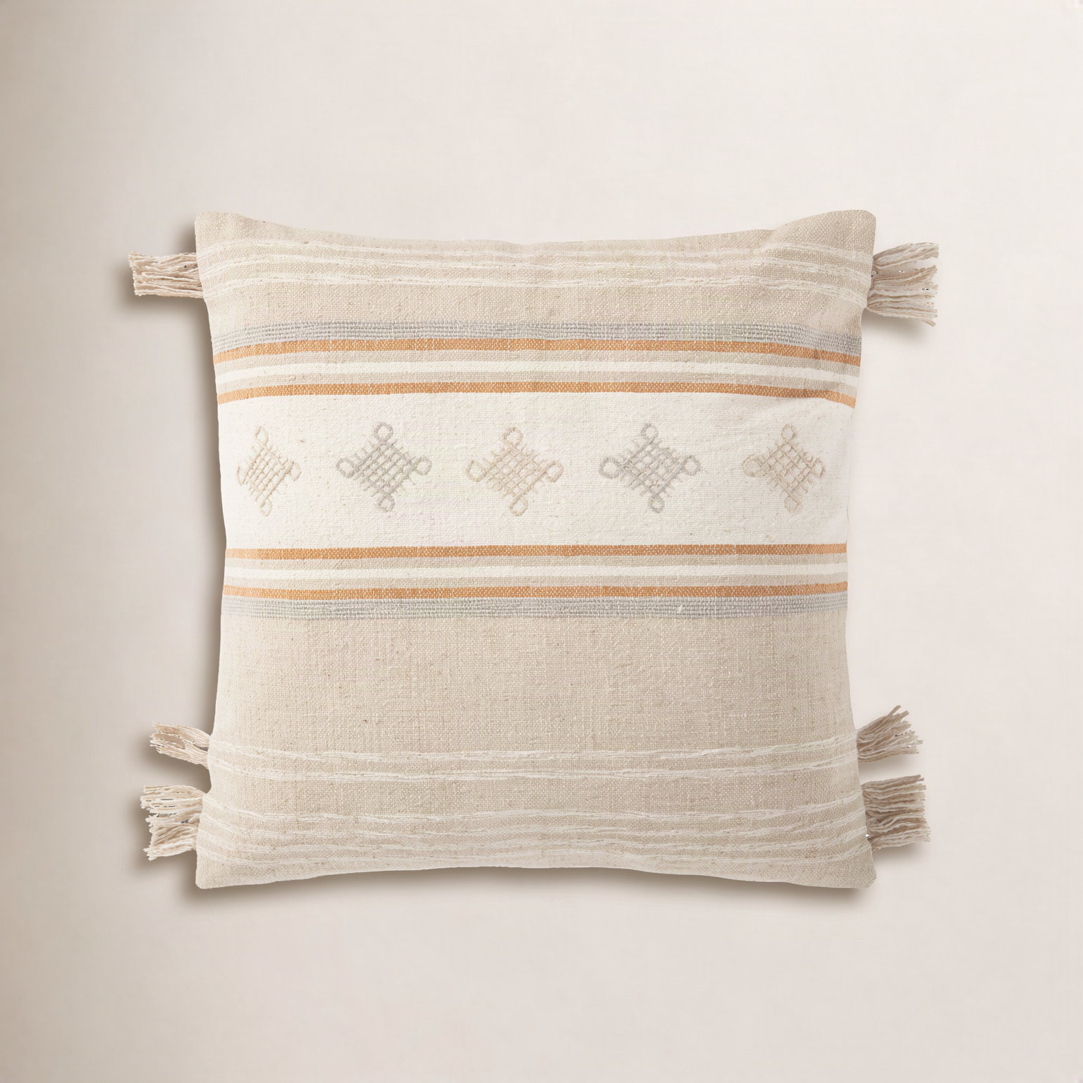 Fringed Throw Pillow, Pillow Cover Only - No Insert