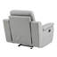 Fauteuil inclinable en cuir gris avec soutien lombaire et chaise rembourrée à blocs souples - 40,23 po Hauteur du ressort sinueux 8