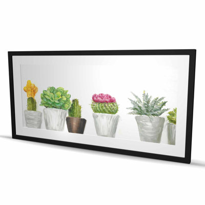 Mini cactus and succulents - Gray Exotic framed print decor