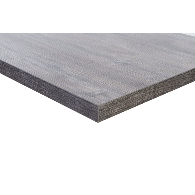 Épaisseur de 2 po du plateau de table Midtown Driftwood, Gris, H 2 po x L 30 po x l 24 po