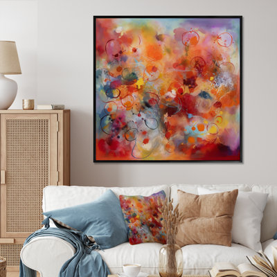 Orange Red Marbled Dreamscape III " Orange Red Marbled Dreamscape III "