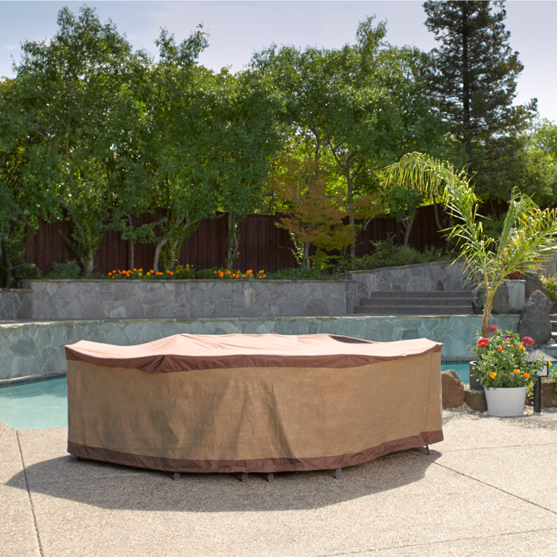Ultimate Waterproof Outdoor Table with Chairs Cover, Mocha/Cappuccino, 32" H x 94" W x 68" D