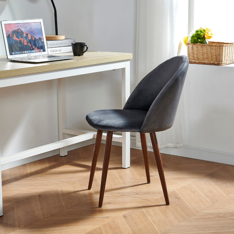 Fauteuil d'appoint en velours, gris