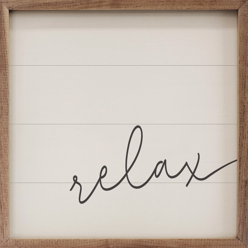 Relax Script White, 8" H x 8" W