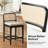 Jaime Coastal Counter Height Barstool with Rattan-Look Backrest (Set of 2)-546449272