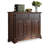 Nut-brown Solid Wood Shoe Storage Bench