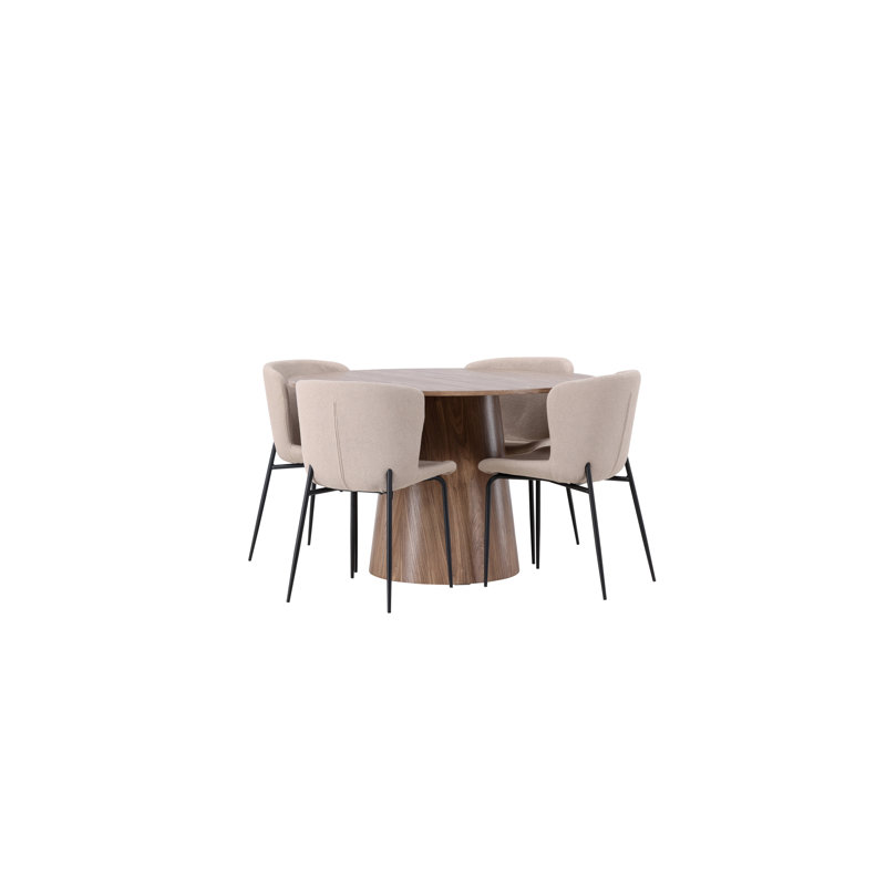 Christie 4 - Person Dining Set, Beige, Beige, Beige