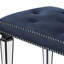 Banc en velours marine foncé avec incrustations de pieds en miroir pour chambre Grace et Allure Intrigue