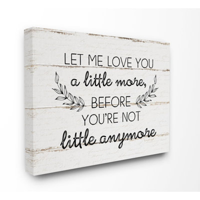 Biwabik Let Me Love You a Little More Kids Wall DÃ©cor
