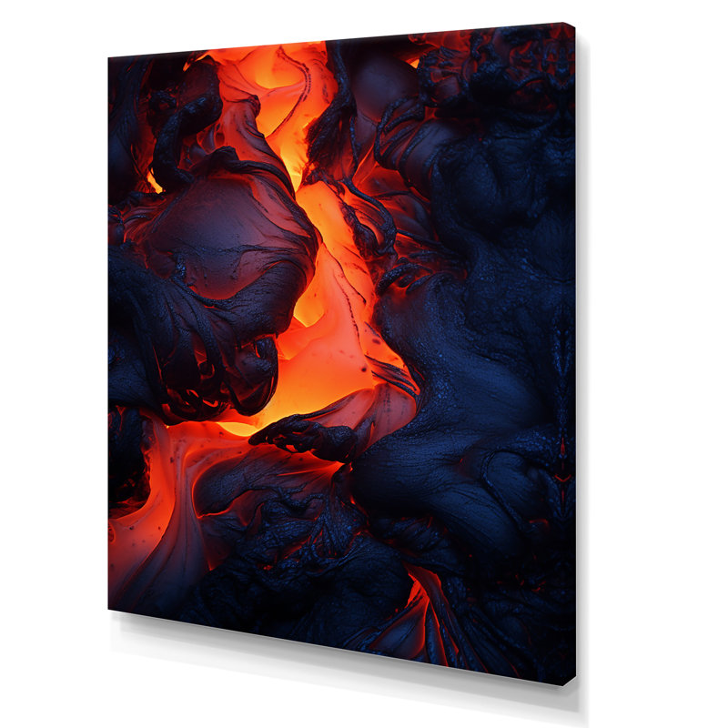 " Volcano Volcanic Symphony II ", Wrapped Canvas, 32" H x 24" W x 1" D