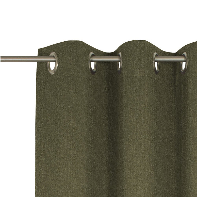 Torbole Polyester Blend Room Darkening Curtain Single Panel, Moss Green, 132cm x 305cm Drop
