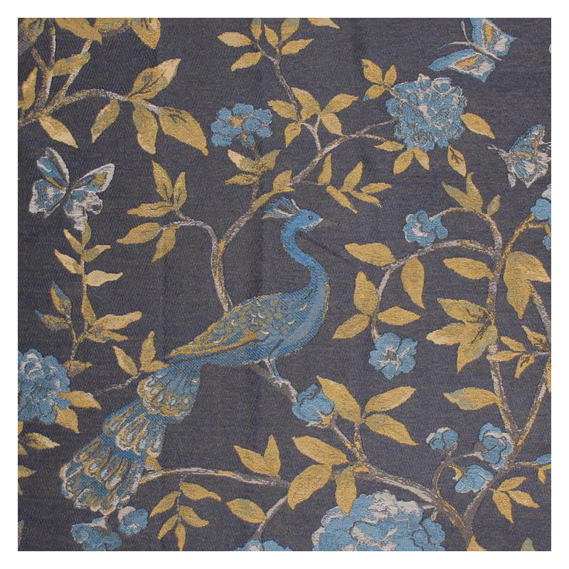 Prive Peony Bird Fabric, Aquamarine