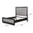 Ricka Silver Black Vegan Leather Standard Bed