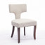 Chaise de salle à manger rembourrée en lin Farmhouse-1190047404