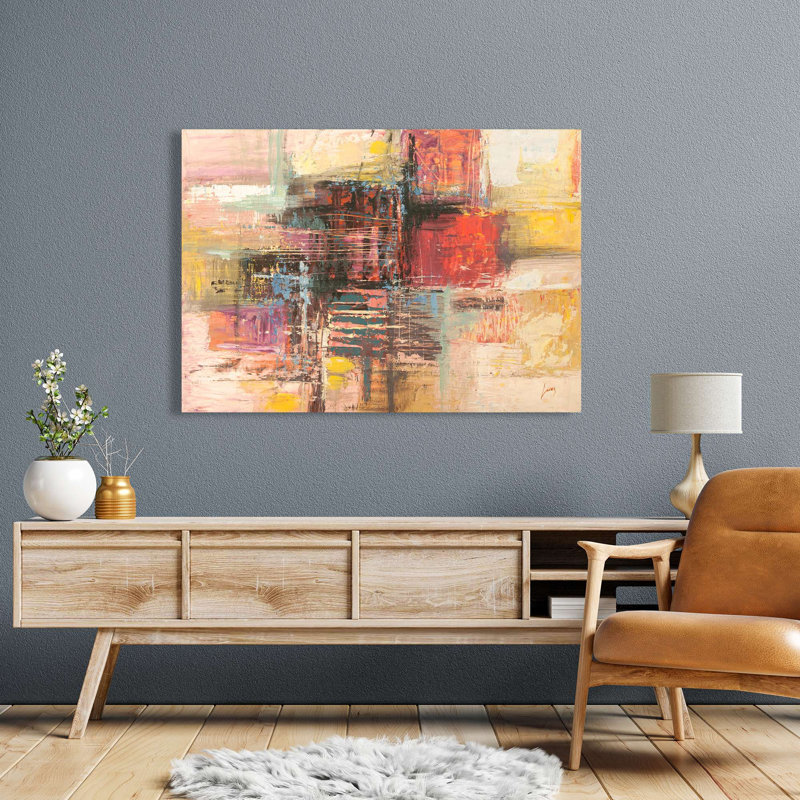 Abstract Palette by Lucas - No Frame Print on Canvas, 90cm H x 120cm W x 4cm D