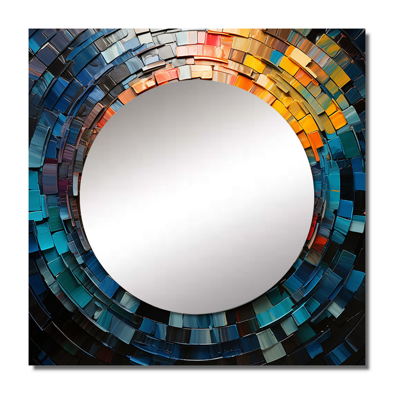 Daisee - grand miroir carré en vinyle, 23 po x 23 po