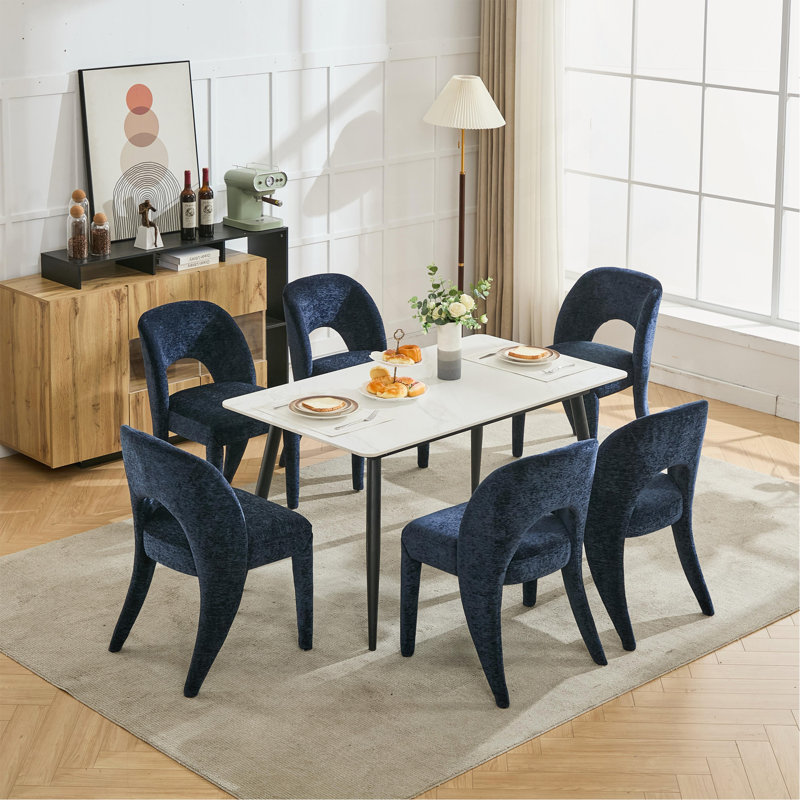 Chaises de salle à manger, Bleu très foncé