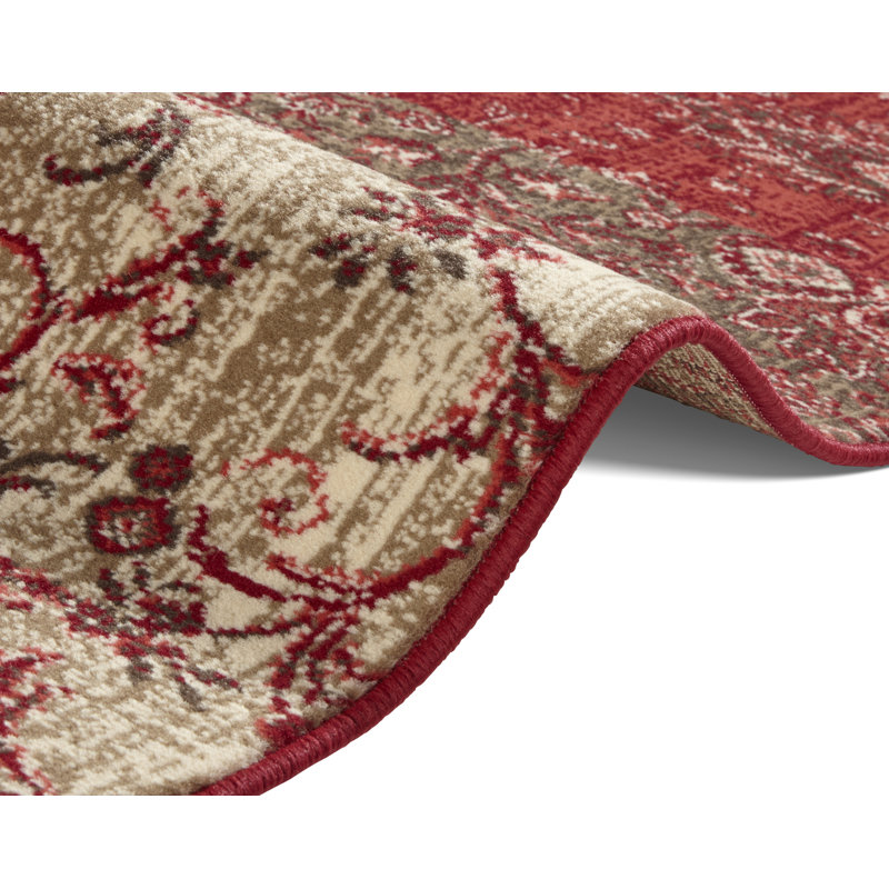 Celebration Kirie Flatweave Red/Brown Rug, Rectangle 160cm x 230cm