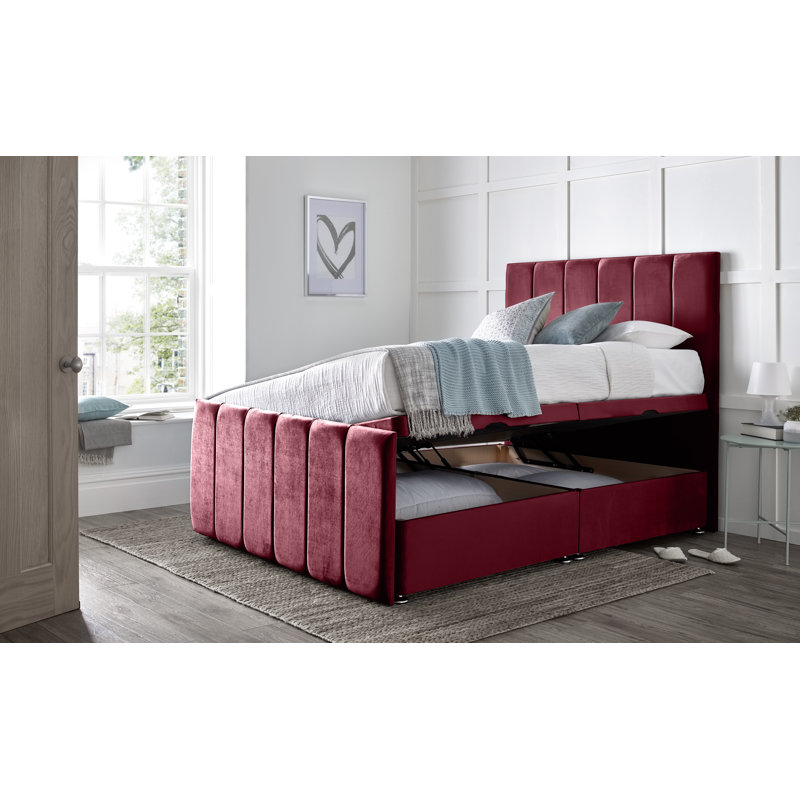 Divan Bed Barbados, Maroon, Super King (6')