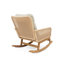 Chaise berçante contemporaine en PE en rotin beige avec structure en bois massif