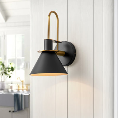 Jacoline 1-Light Dimmable Iron Armed Sconce