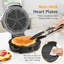 5 Heart-Shaped Waffle Maker With Adjustable Temp
