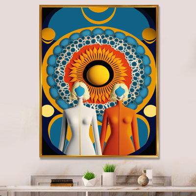 Déesse orangée efflorescence I - reproduction sur toile