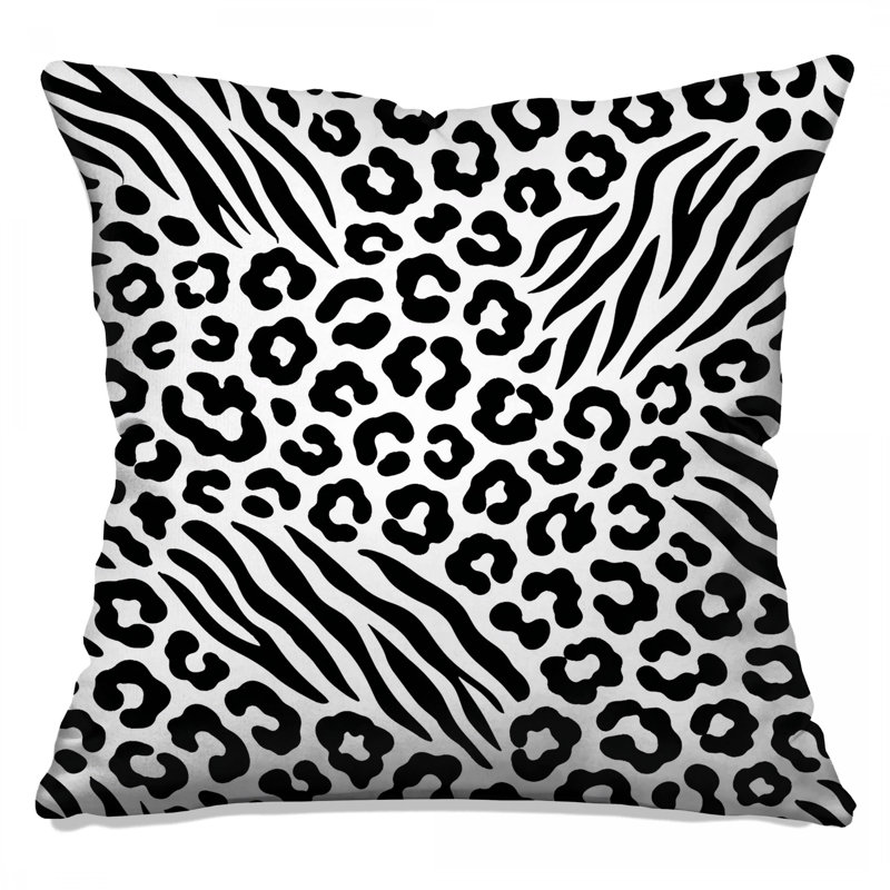 Leopard Zebra Print Double Sided Throw Pillows, 20 x 20 inches