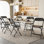 Rectangular Plastic Outdoor Dining Set