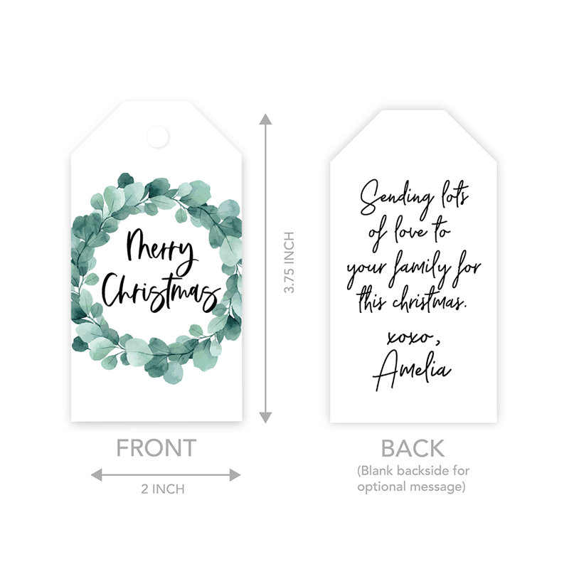 Koyal Wholesale - Étiquettes de cadeau de Noël - Merry Christmas