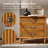 Wallburg Modern 1-Drawer Solid Wood End Table Fully Assembled and Built-In Outlet(Set of 2)-433887347