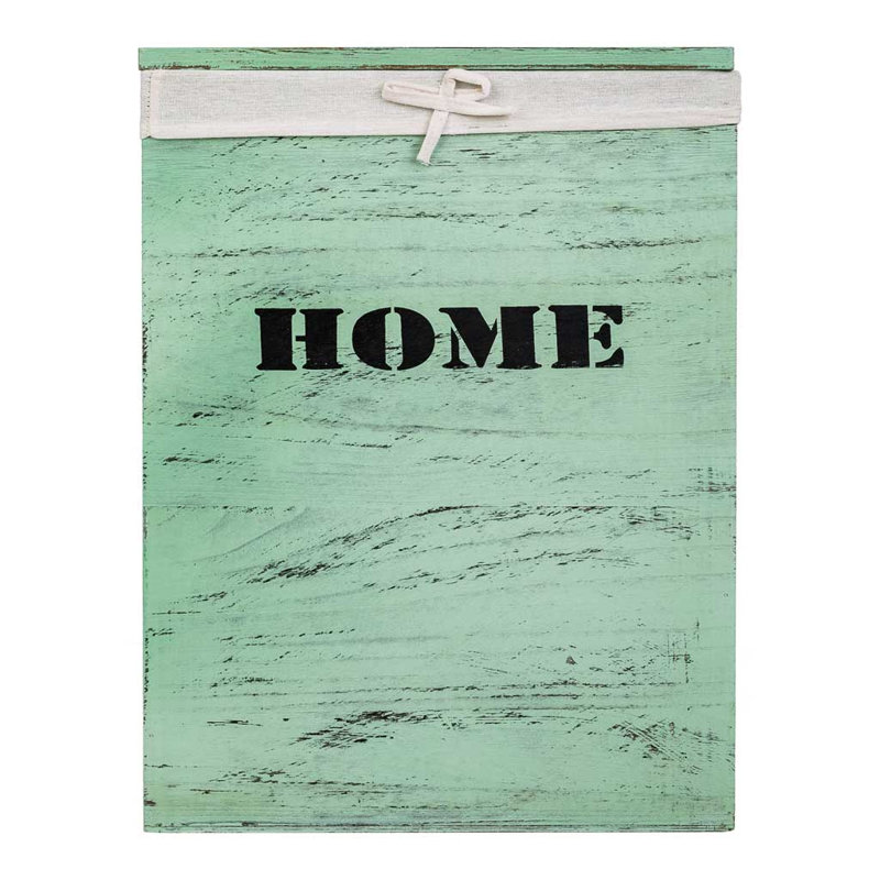 Wood Laundry Set with Handles, Green